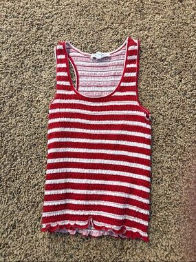 Cloud Chaser Red and White Striped Tank
